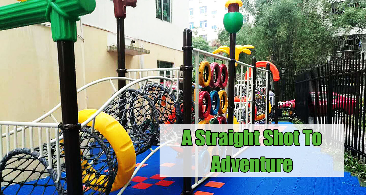 Large Outdoor Playground Climbing Rope with Slides